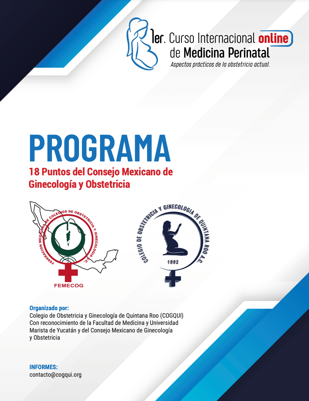 Comunicado 1er. Curso Internacional de Medicina Perinatal